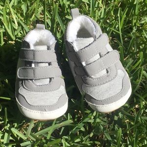 Gray Baby Boy Velcro Shoes